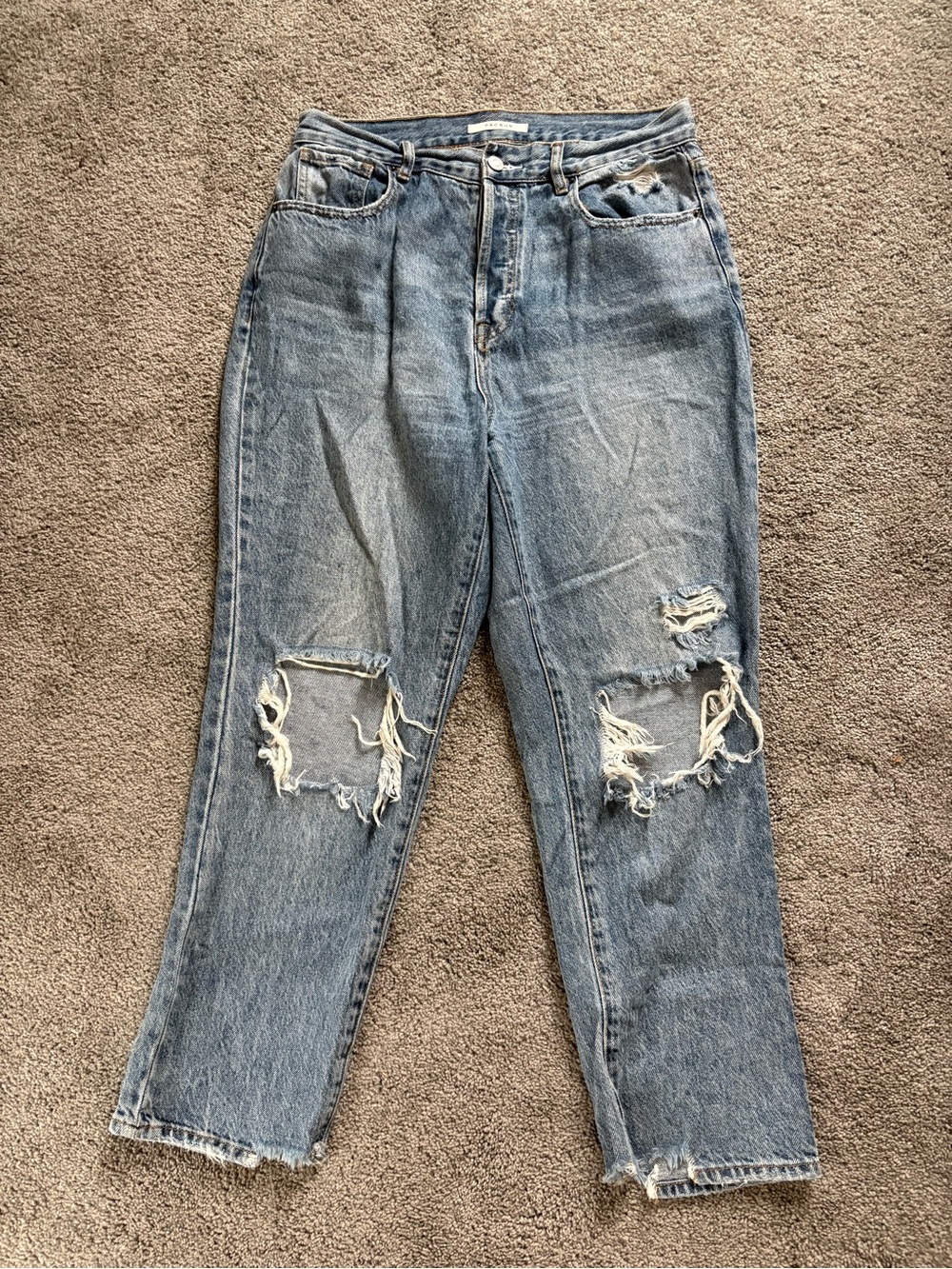 PacSun Women's Distressed high rise Straight Jeans